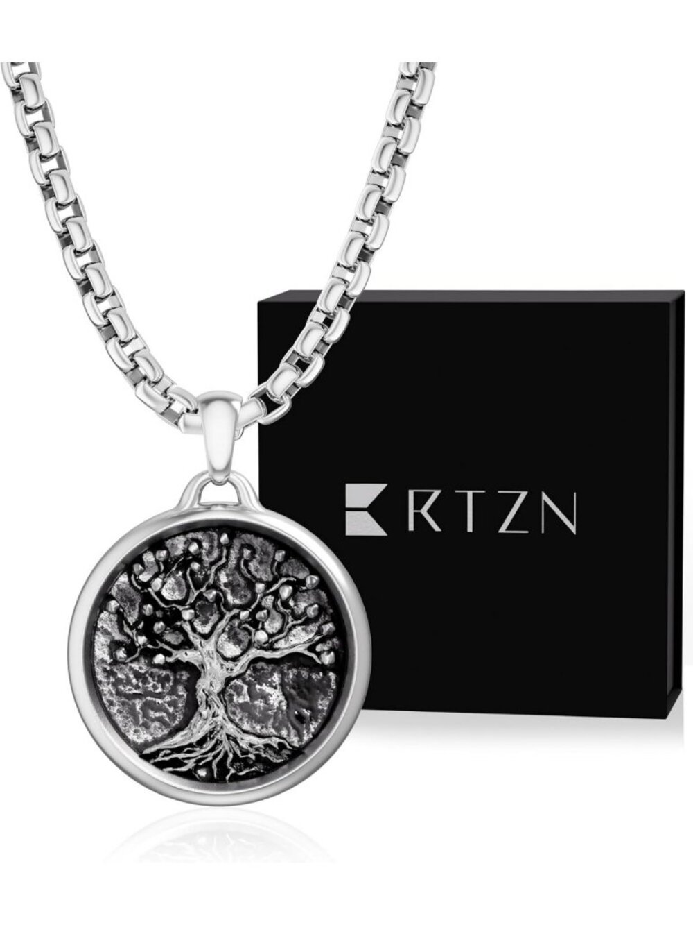Stylish Stainless Steel Pendant Necklace for Men – 22" Chain, Waterproof